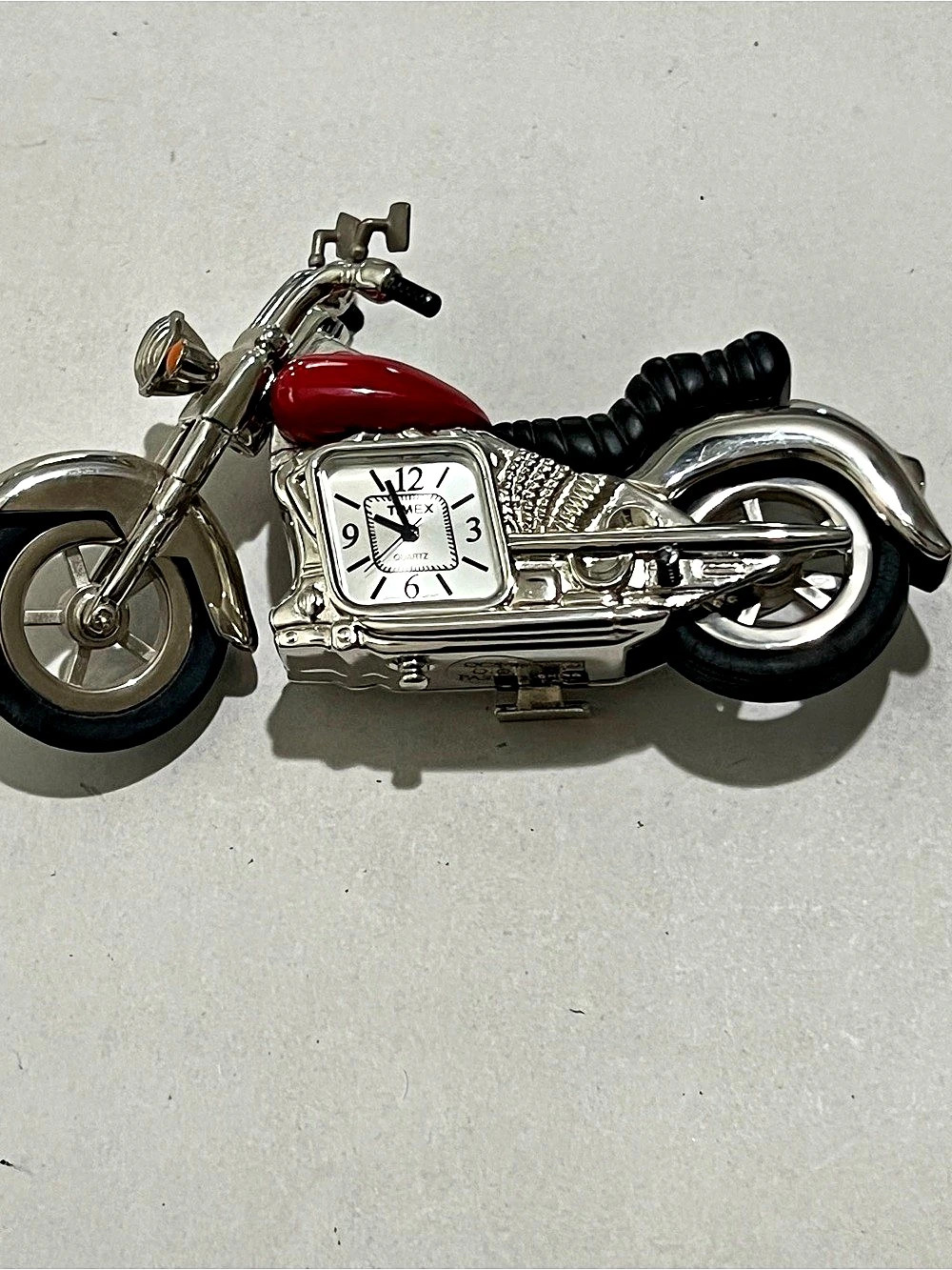 Timex Vintage Motorcycle Collectible Mini Quartz Desk Clock Mini Quartz Desk